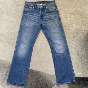 Vintage Y2K Levi’s Silvertab Baggy Boot Cut Jeans Blue 30x32 McBling Distressed